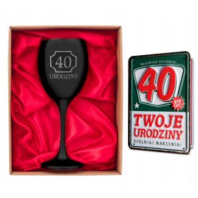   Kozarec za vino in rojstnodnevna voščilnica za 40. darilne želje