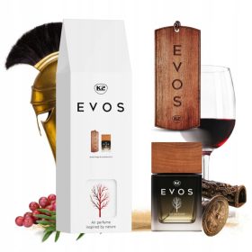   DARILNI SET ZA VOZNIKA ZA AVTO PARFUMSKI OBESEK K2 EVOS SPARTA + ŠKATLA