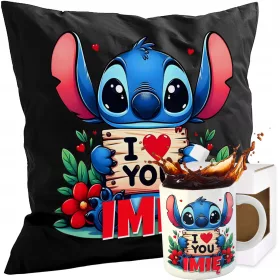   SET ČRNA BLAZINA SKODICA LILO IN STICH STITCH ANGEL OTROŠKO DARILO 3