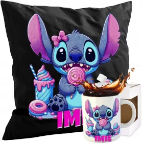   SET ČRNA BLAZINA S SKODICA LILO IN STICH STITCH ANGEL OTROŠKO DARILO 5