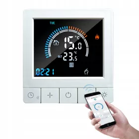    WIFI LCD SOBNI TERMOSTAT 16A PROGRAMABILNI z OTROŠKO KLJUČAVNICO