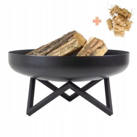  Black Deep Garden Fire Pit Black Deep 80 cm