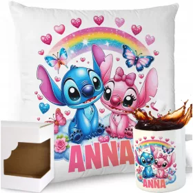 SET BLAZINA LILO STICH ANGEL Z IMENOM IN SKODELICO