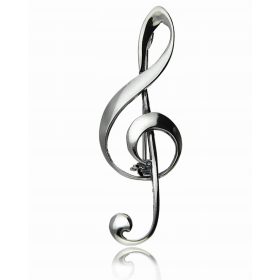 925 SREBRNA broška, KLJUČ DREVESA, NOTA