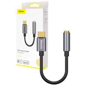 Adapter Baseus L54 USB-C + Mini Jack 3,5 mm siv