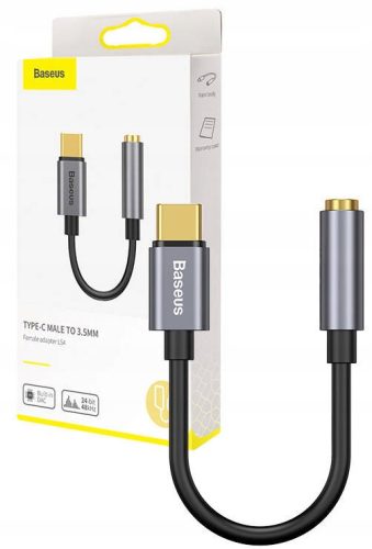 Adapter Baseus L54 USB-C + Mini Jack 3,5 mm siv