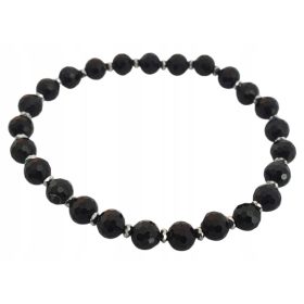 BRACELET WITH BLACK TOURMALINE AND HEMATITE