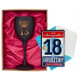 Kozarec za vino in darilo za 18. rojstni dan za ženske