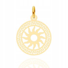 Zlata verižica s sončno obeskom, grški vzorec PR. 585