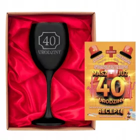 ZESTAW KIELISKEV ZA VINO IN VOŠČILNICA ZA 40. ROJSTNI DAN
