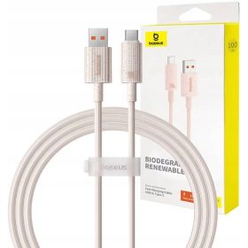 Baseus USB - USB tip C kabel 1 m roza