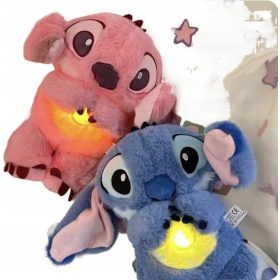   Roza Stitch, dihajoča igrača medvedek za pomirjanje spanja Vidra za otroke