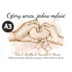Plakat Družina Otroci Starši Srčki Imena Roke 1-6 Otroci [A3]