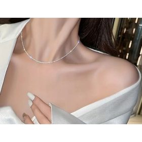    Ogrlica, enoverižni nakit, SREBRNI choker, nežen okoli vratu