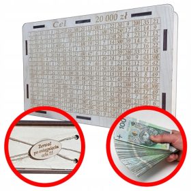   Grafična denarnica 20.000 PLN darilo, velika 30 cm/19 cm, realni zneski