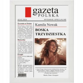   Darilo za rojstni dan 30 40 50 60 GAZETNI PLAKAT v okvirju za ženske A4