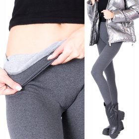 Polar Legginsy Grafit Melanž Visokim Pasom