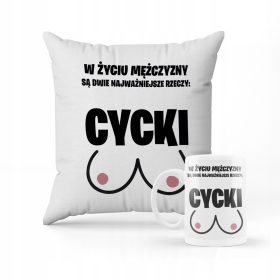 Darilo za moškega s setom blazine in skodelice