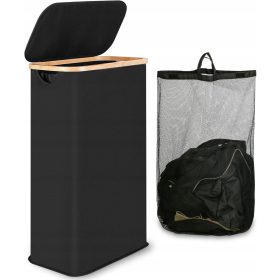 Koš za perilo 60 l z pokrovom in ročajem