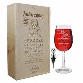   Vrhunski Leseni Set za Vino z Graviranjem - Darilo za Rojstni Dan 30 40 50