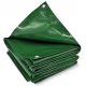 Industrijska zaščitna ponjava z očesi, zelena, 4x3 m, 650g/m2 - JAGO®