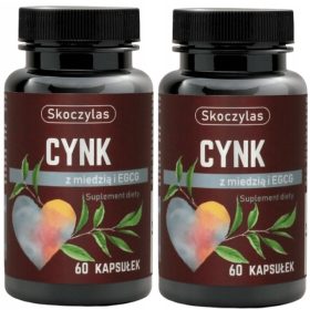   Cink in baker z izvlečkom zelenega čaja (EGCG) - 2 x 60 kapsul, brez dodatkov