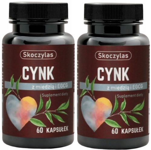 Cink in baker z izvlečkom zelenega čaja (EGCG) - 2 x 60 kapsul, brez dodatkov