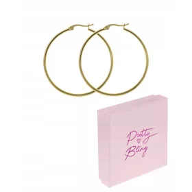  Klasični okrogli uhani, pozlačeni, gladki