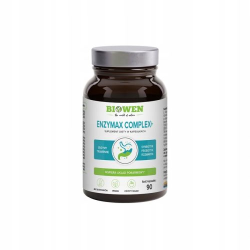 Biowen EnzyMax Complex+ z probiotiki in prebavni encimi, 90 kapsul