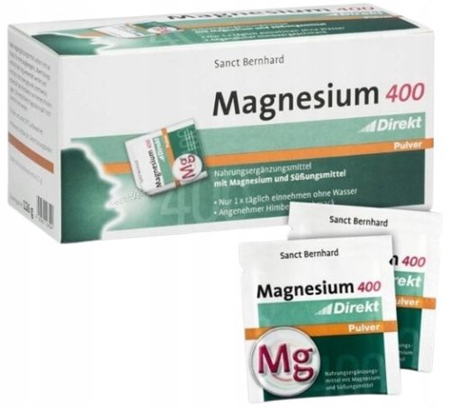 Sanct Bernhard Magnez Direkt 400 mg – Praktični dodatki magnezija v saszetkah
