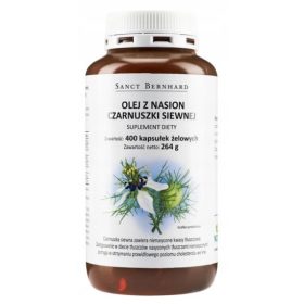   Kapsule z oljem črnega kumina Sanct Bernhard - 400 kapsul, za uravnavanje holesterola