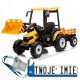 MEGA TRAKTOR D68 SUPER VOZILO S PRIKOLICO 2X200W BLUETOOTH EKO USNJE