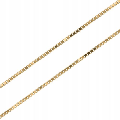 Zlata verižica "Elegantna kocka" 1 mm 585 14 karatov 45