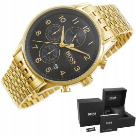   Moška ura Hugo Boss Navigator 1513531 z zlato-črno kombinacijo