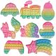  Prikupna risanka Fidget Reliver Stress Toys Simple Dimple Push Bubble Antistres