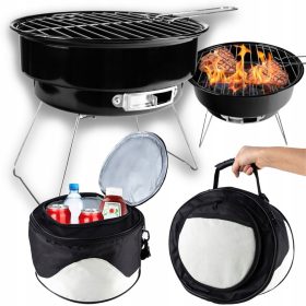    TURISTIČNI ŽAR PRENOSNI ZLOŽLJIV VRTNI ŽAR NA OGLJE + TERMO VREČKA