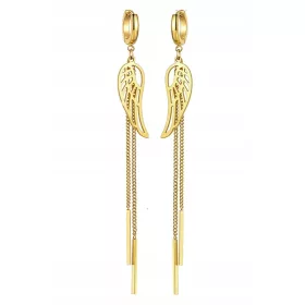  ZLATI UHANI DOLGE VERIŽICE WINGS KIRURŠKO JEKLO 316 L