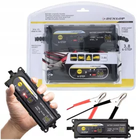   Dunlop napajalnik 3.8A 6-12V 120Ah za avtomobile, motorna kolesa, avtobuse in čolne