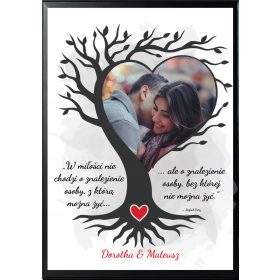   DARILNI OKVIR ZA LJUBEZENSKO DREVO S FOTOGRAFIJO ZA NJEGA IN ZA NJE