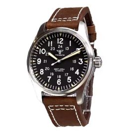 Tandorio Pilot 39mm Usnjena Ura Safir NH35A