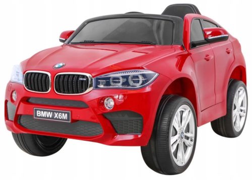 Električni avto BMW X6M za otroke v rdeči barvi s pilotom, EVA kolesi in brezplačnim dostopom do dodatne opreme