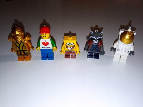 Minifigure obeski Lego za ključe - SpongeBob raketa Ninjago Legoland