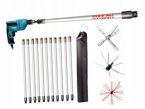 CLEANING KIT FOR CHIMNEY FROM BOTTOM UP TurboClick 5m - 3 HEADS