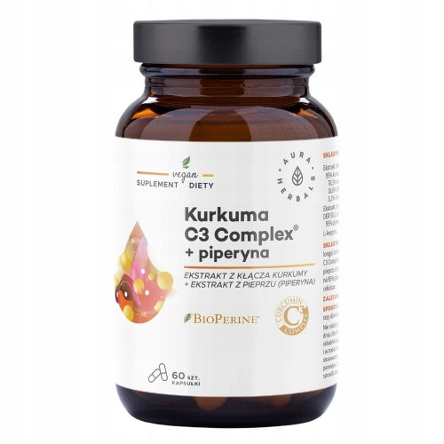 Kurkuma 500 mg C3 Complex® + Piperin 60 kapsul - Naravno podpira vaše zdravje