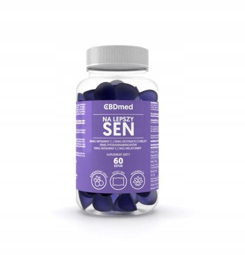 Želki CBDmed 15mg CBD in 1mg Melatonina za Boljši Spanec - 60 kosov