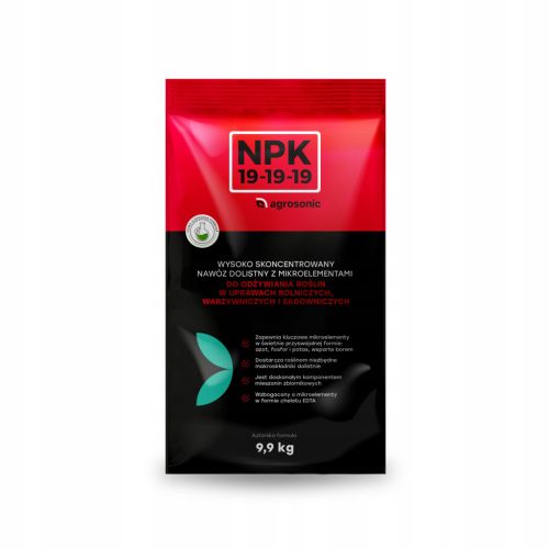 Agrosonic NPK 19-19-19 Visoko koncentrirano listno gnojilo za vsestransko uporabo