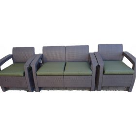 Vrtni komplet blazin iz tehnoratana 4 KOMPLET ZELENE BARVE