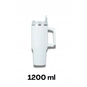 Termo skodelica XL 1200ml iz nerjavečega jekla - Bela