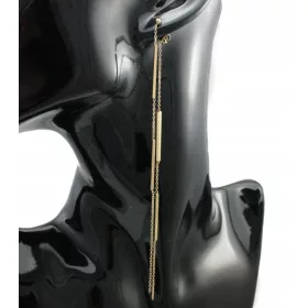    UHANI IZ KIRURŠKEGA JEKLA DOLGE ZLATE VERIŽICE PALICE 14 cm AISADI