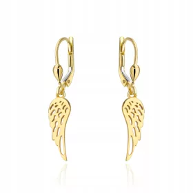  Zlati ažurni uhani krila, GRATIS GRAVIRANJE